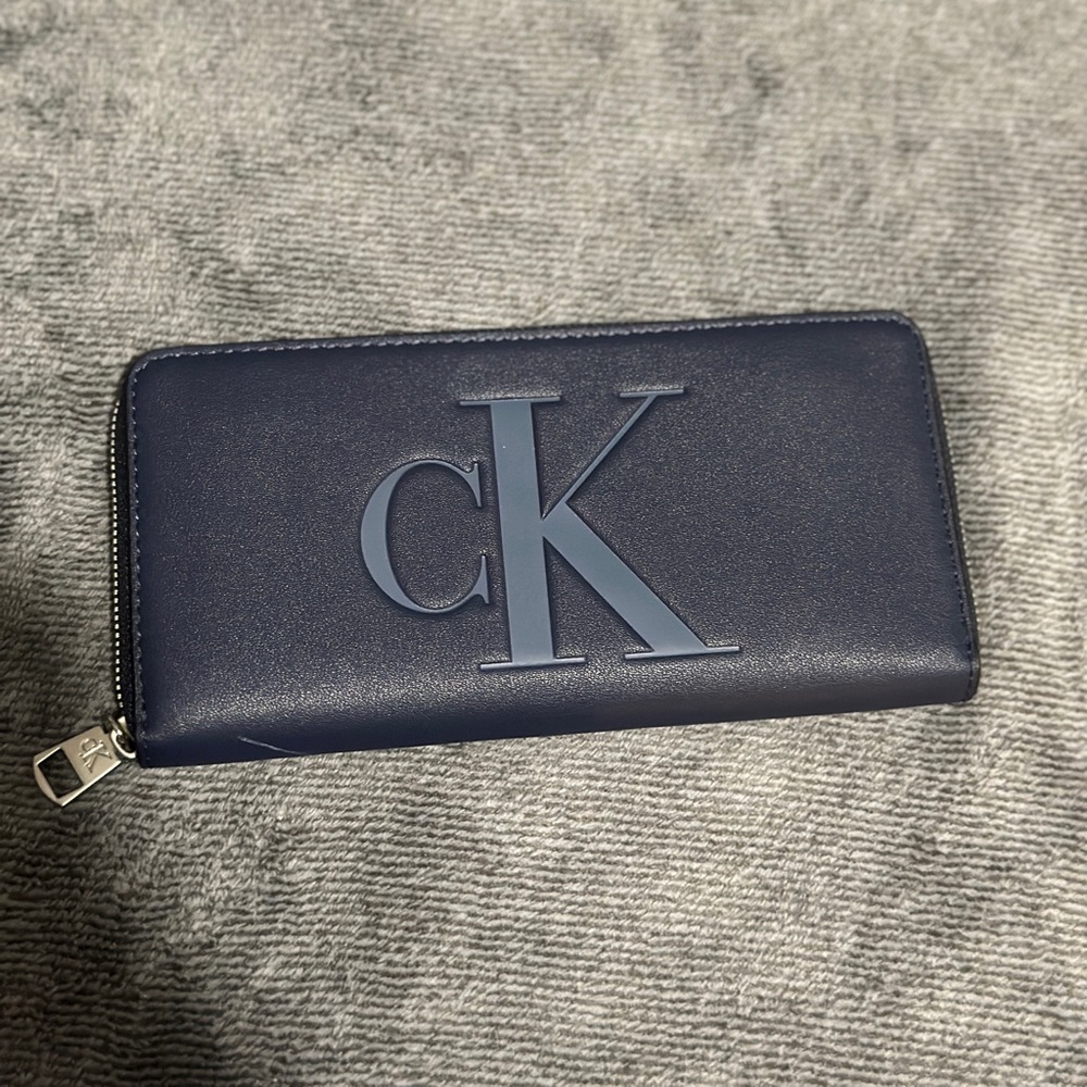 Calvin Klein Dark Blue Zip Wallet